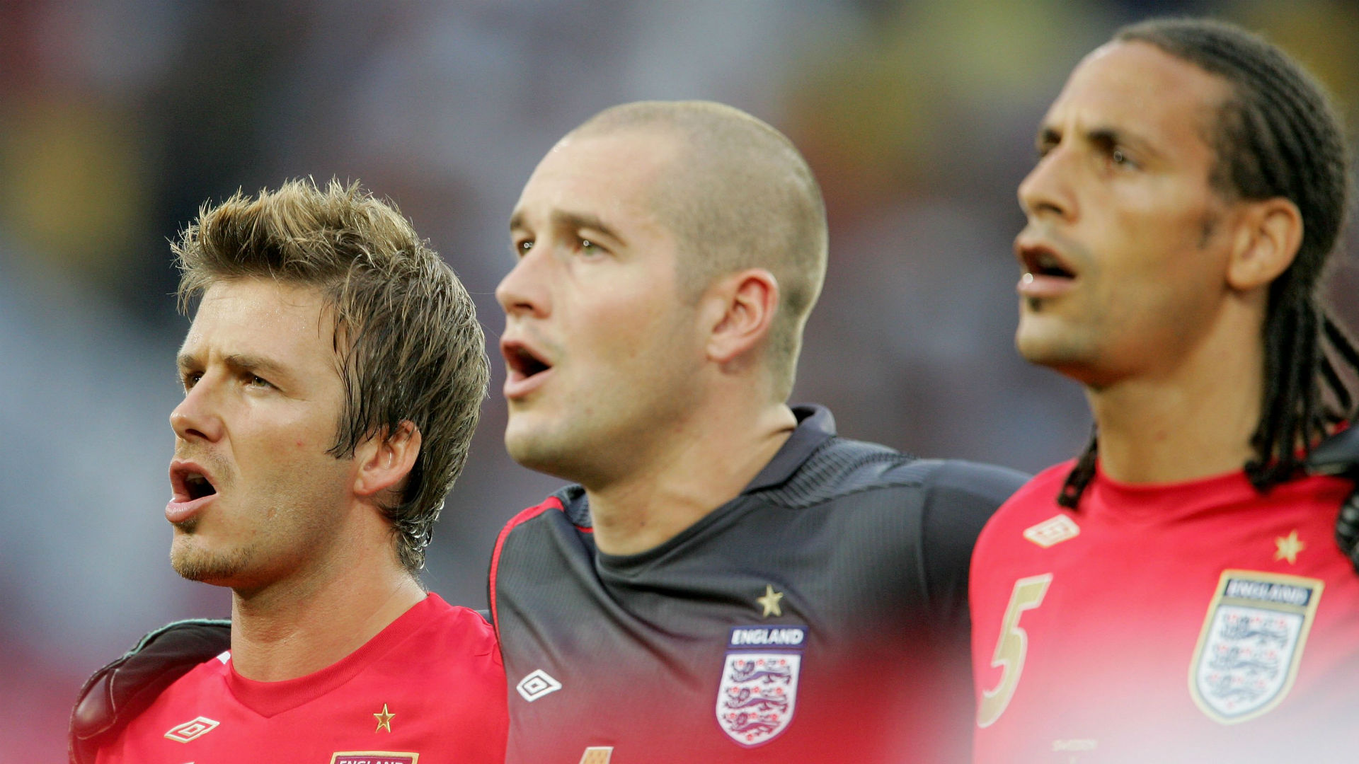 David Beckham Paul Robinson Rio Ferdinand England World Cup 2006