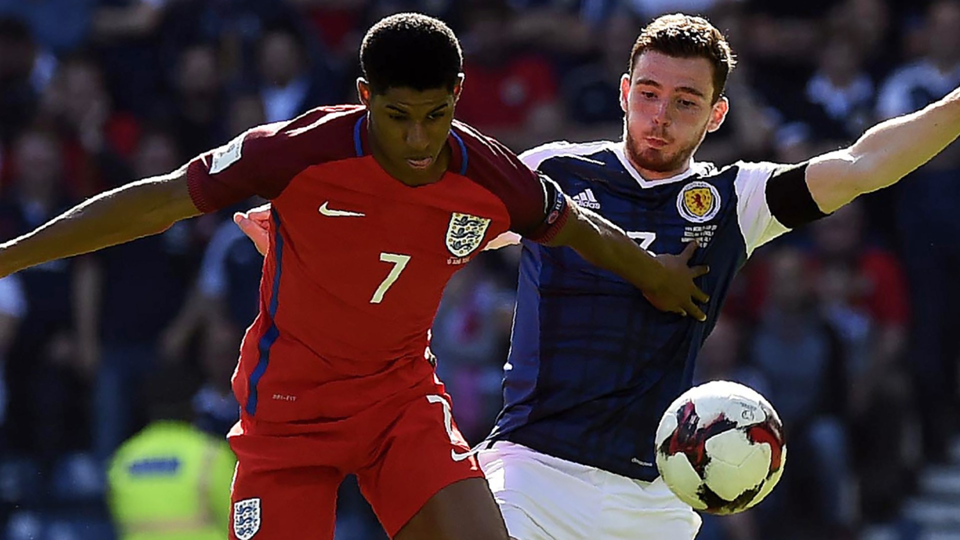 England Scotland Marcus Rashford Andy Robertson 2017