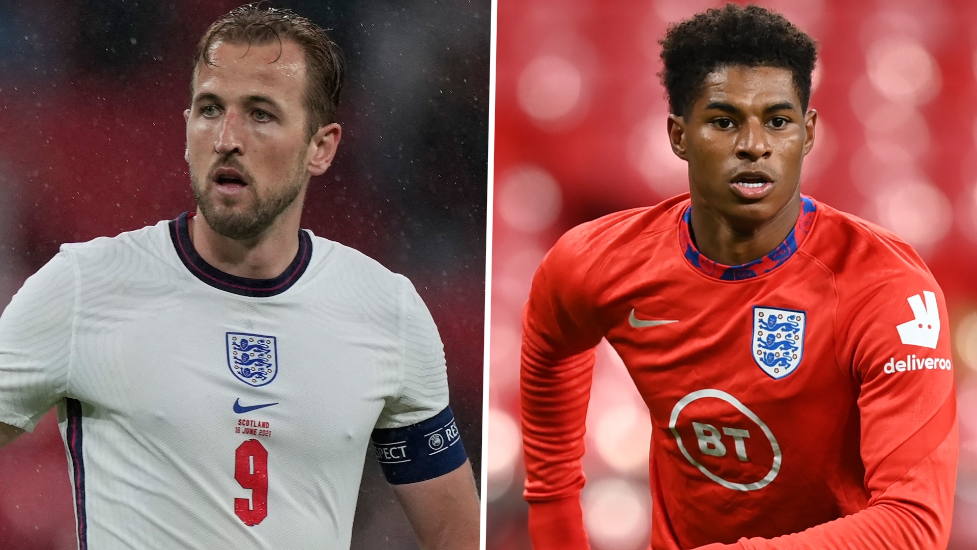 Harry Kane Marcus Rashford England 2020-21