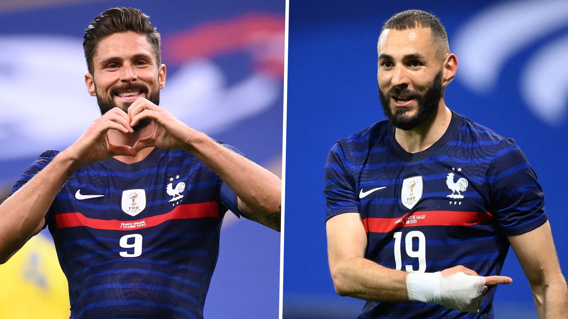 Olivier Giroud Karim Benzema France 2021