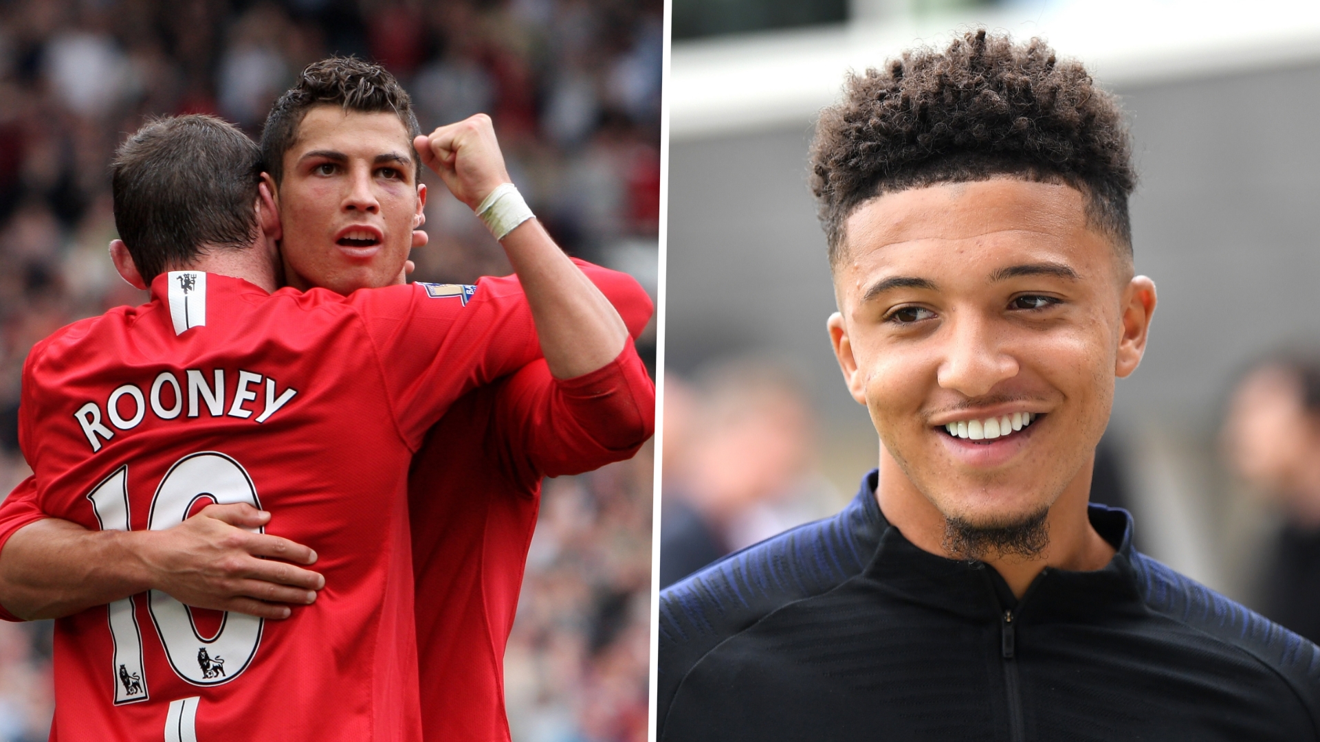 Cristiano Ronaldo Wayne Rooney Jadon Sancho Manchester United