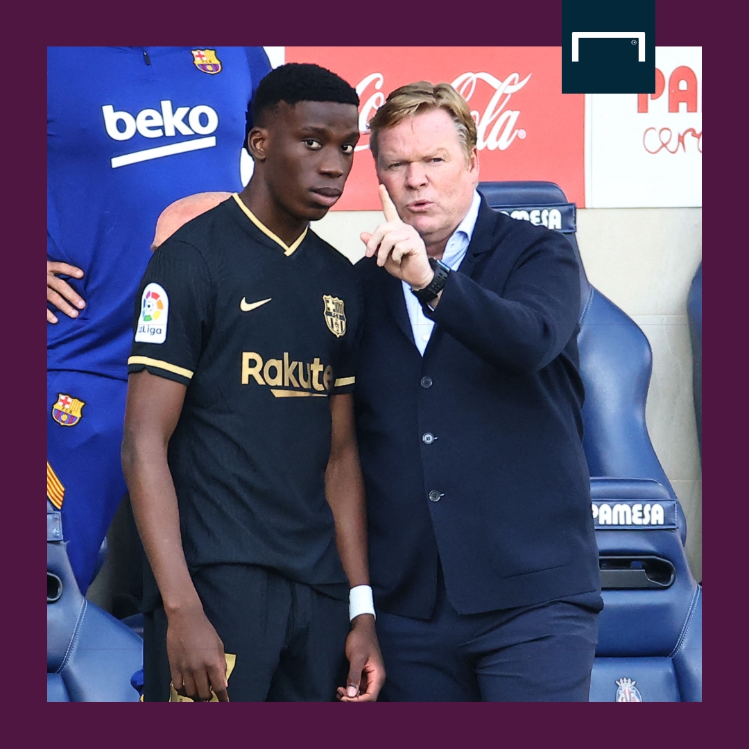 Ilaix Moriba Ronald Koeman Barcelona GFX