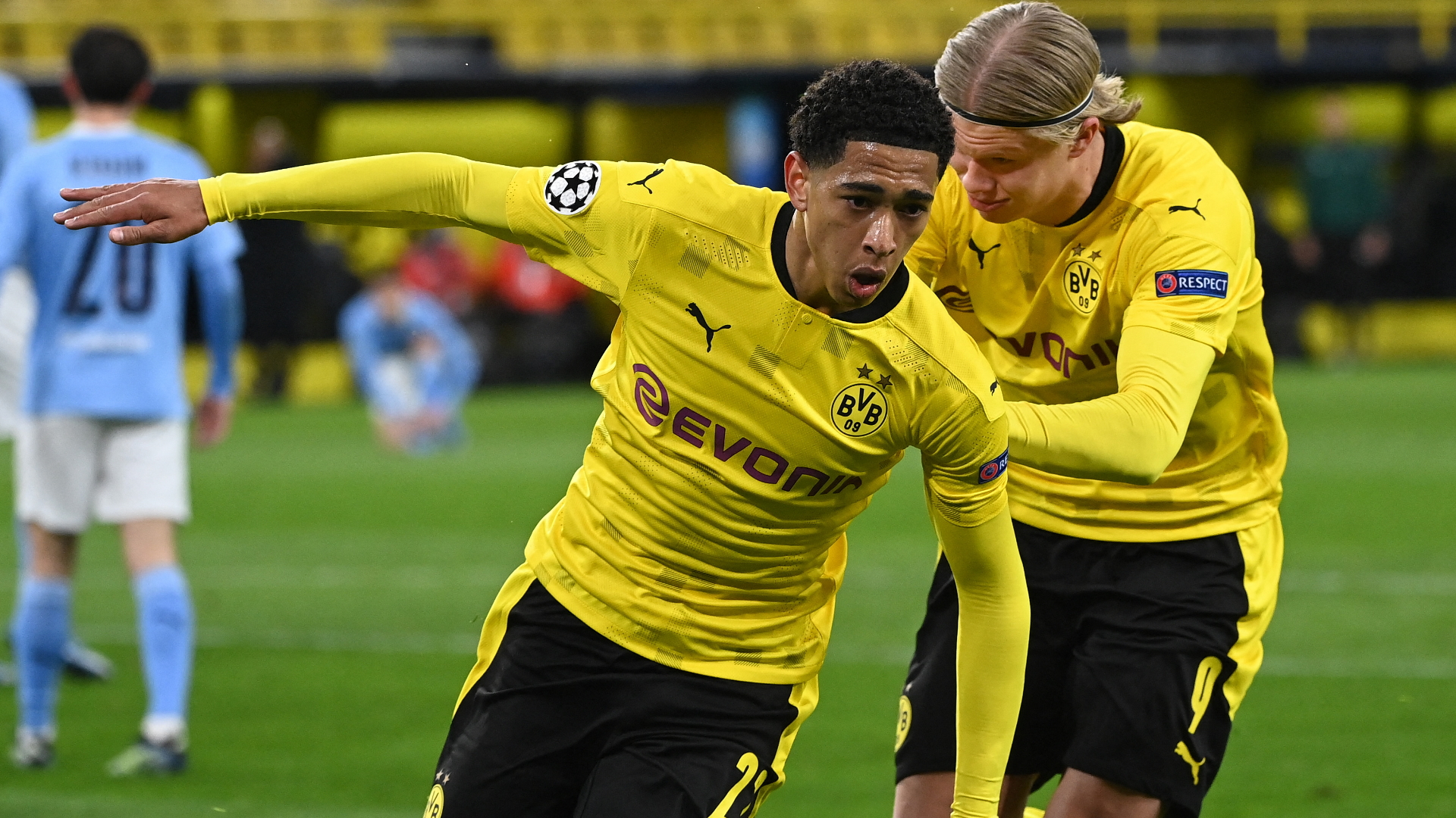 Jude Bellingham, Erling Haaland, Dortmund vs Man City 2020-21