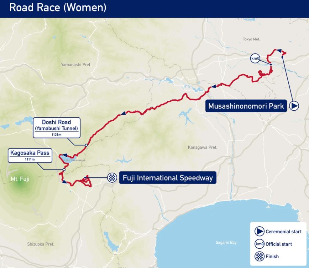 Womens road race map