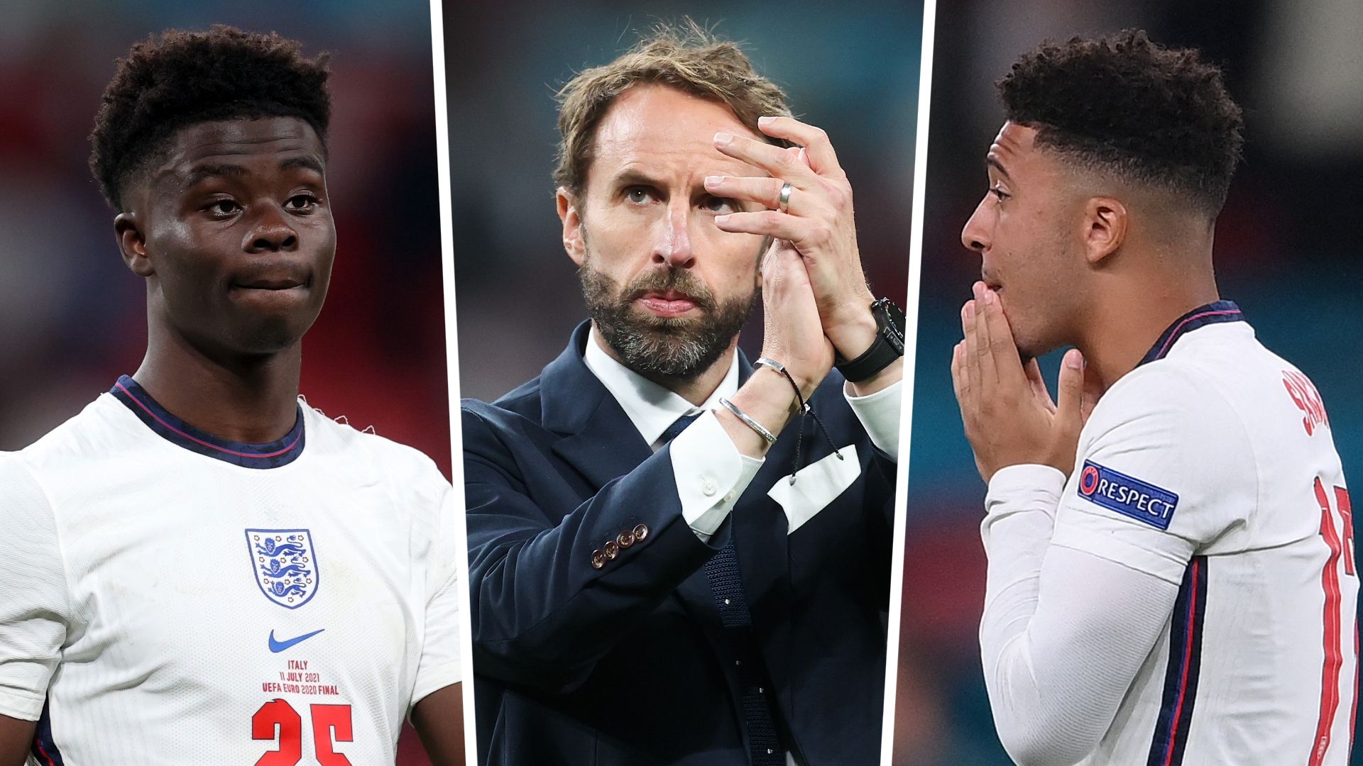 Jadon Sancho, Gareth Southgate, Bukayo Saka, England GFX