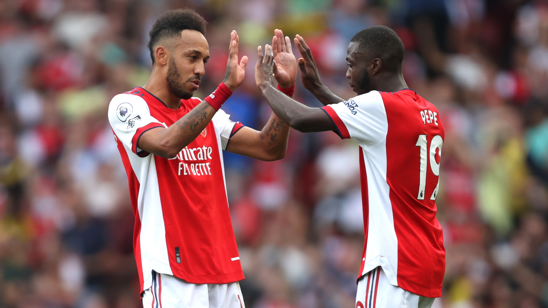 Pierre-Emerick Aubameyang, Nicolas Pepe of Arsenal