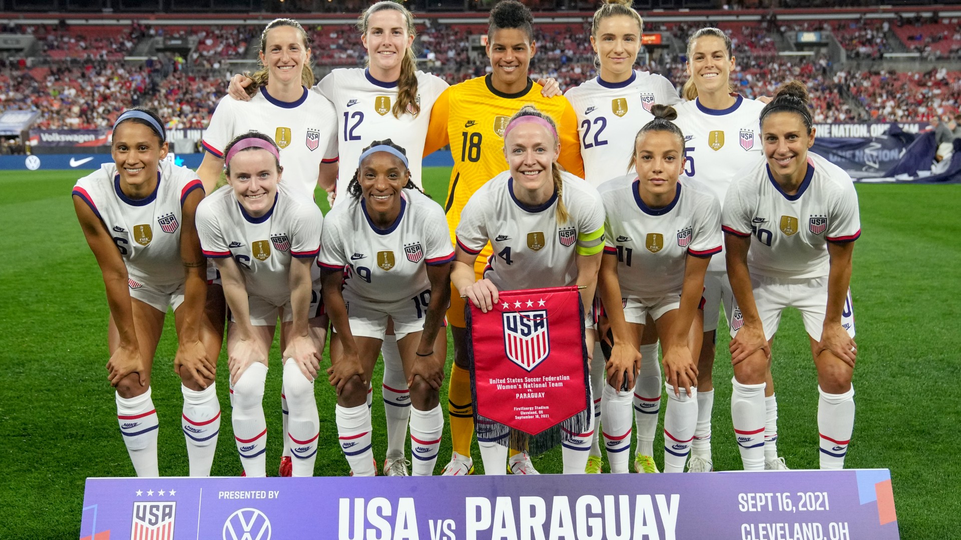 USWNT - starting lineup - September 16, 2021