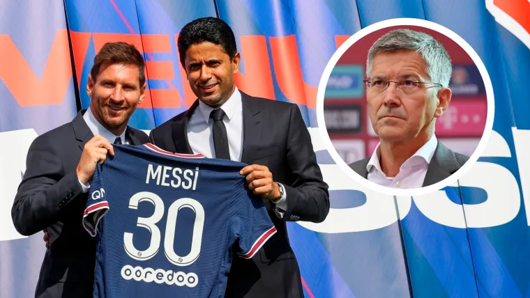 Lionel Messi, Nasser Al-Khelaifi, Herbert Hainer