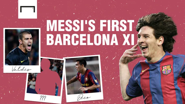 Lionel Messi first Barcelona XI