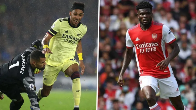 Thomas Partey and Aubameyang of Arsenal.