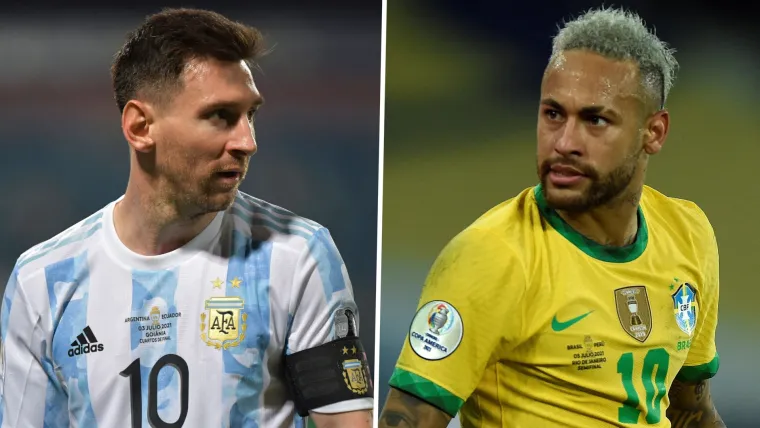 Lionel Messi Neymar Argentina Brazil Copa America 2021 GFX